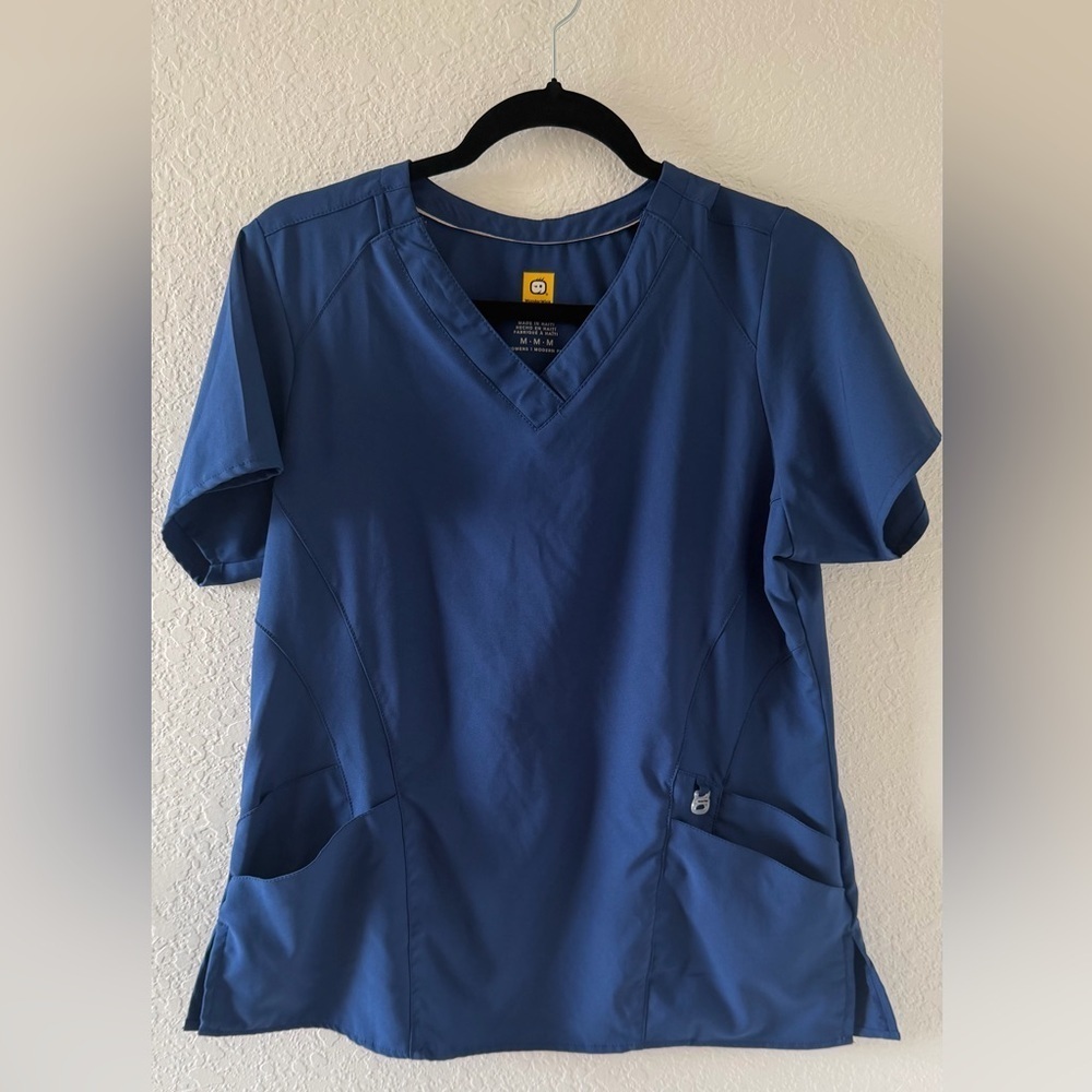 Women's Blue V-Neck Top scrub top size-M
